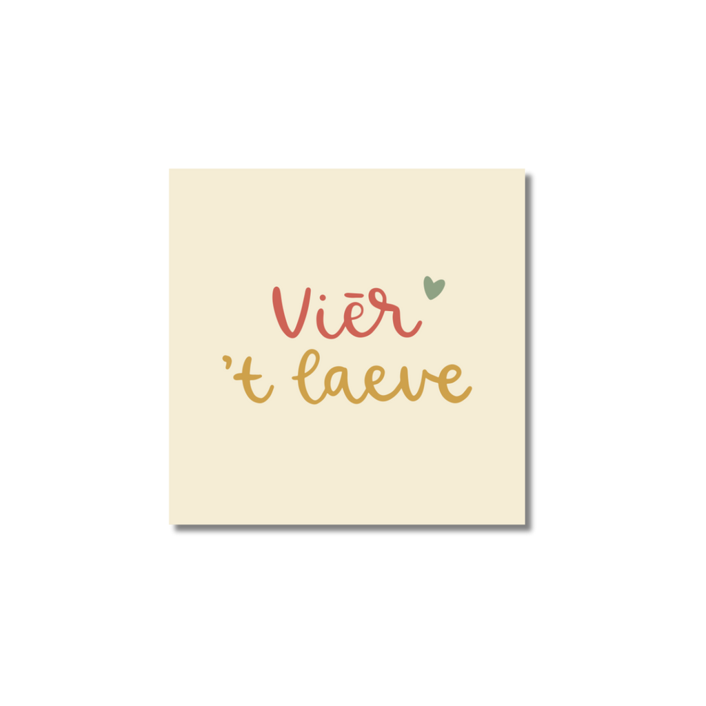 Ansichtkaart Vastelaovend Venrays dialect | Viēr 't laeve