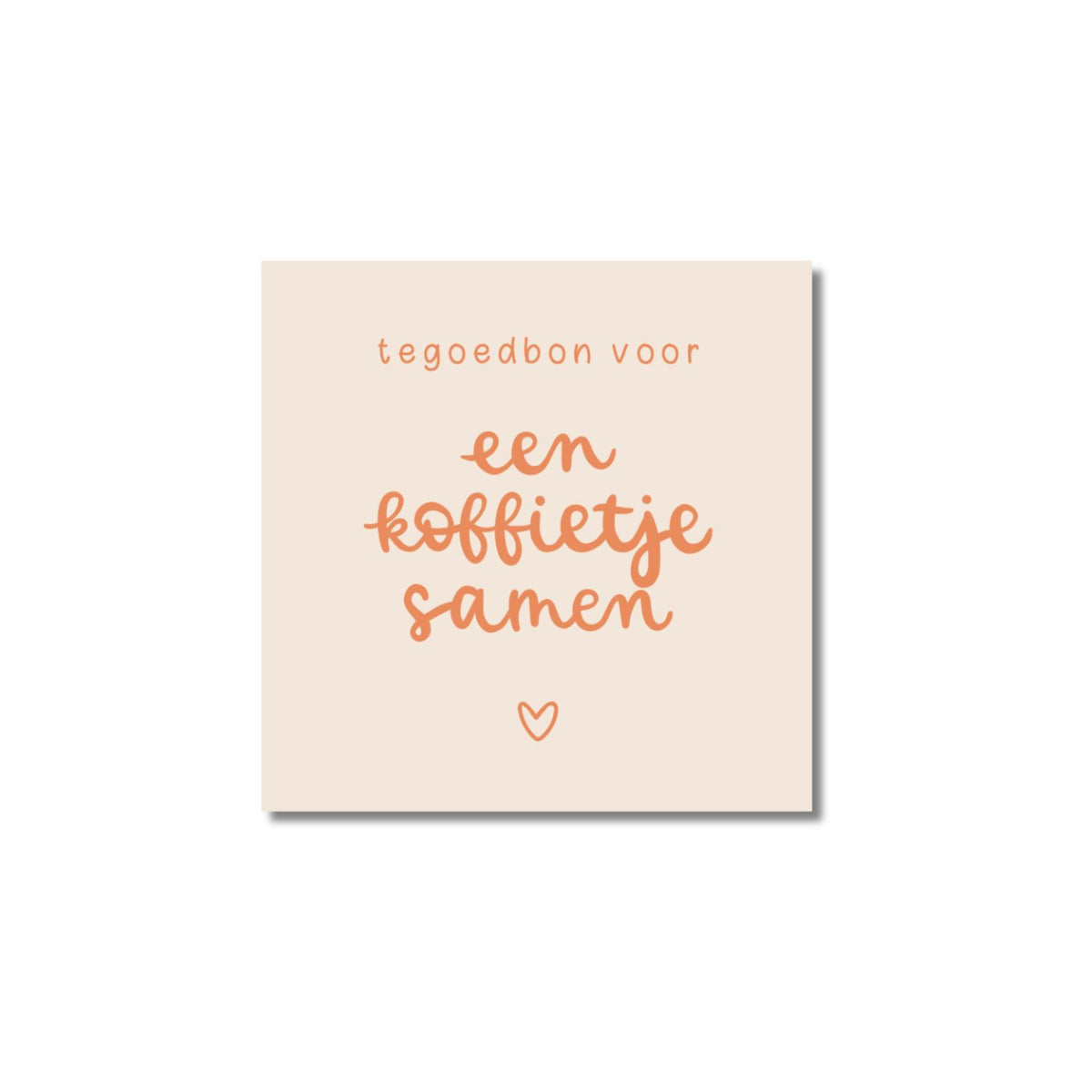 Tegoedbon | Een koffietje samen