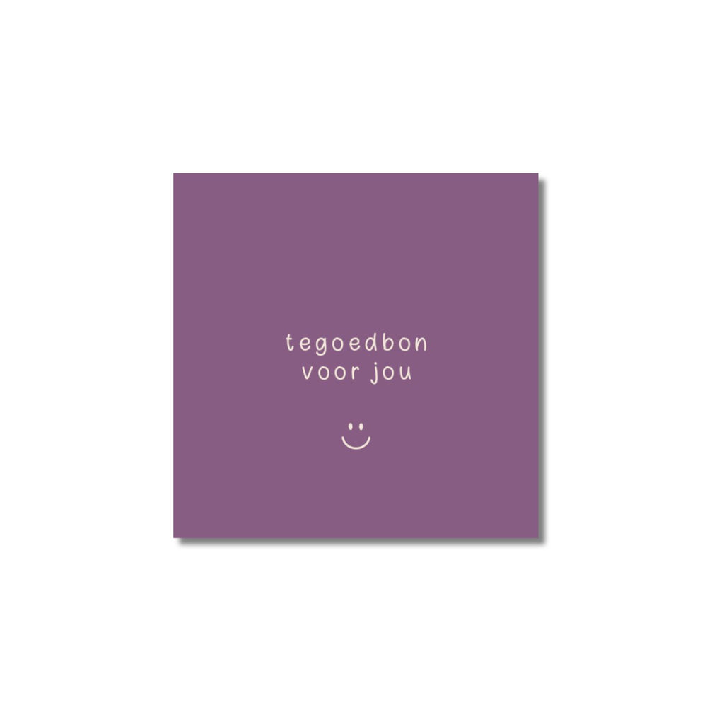 Tegoedbon | Smiley (blanco)