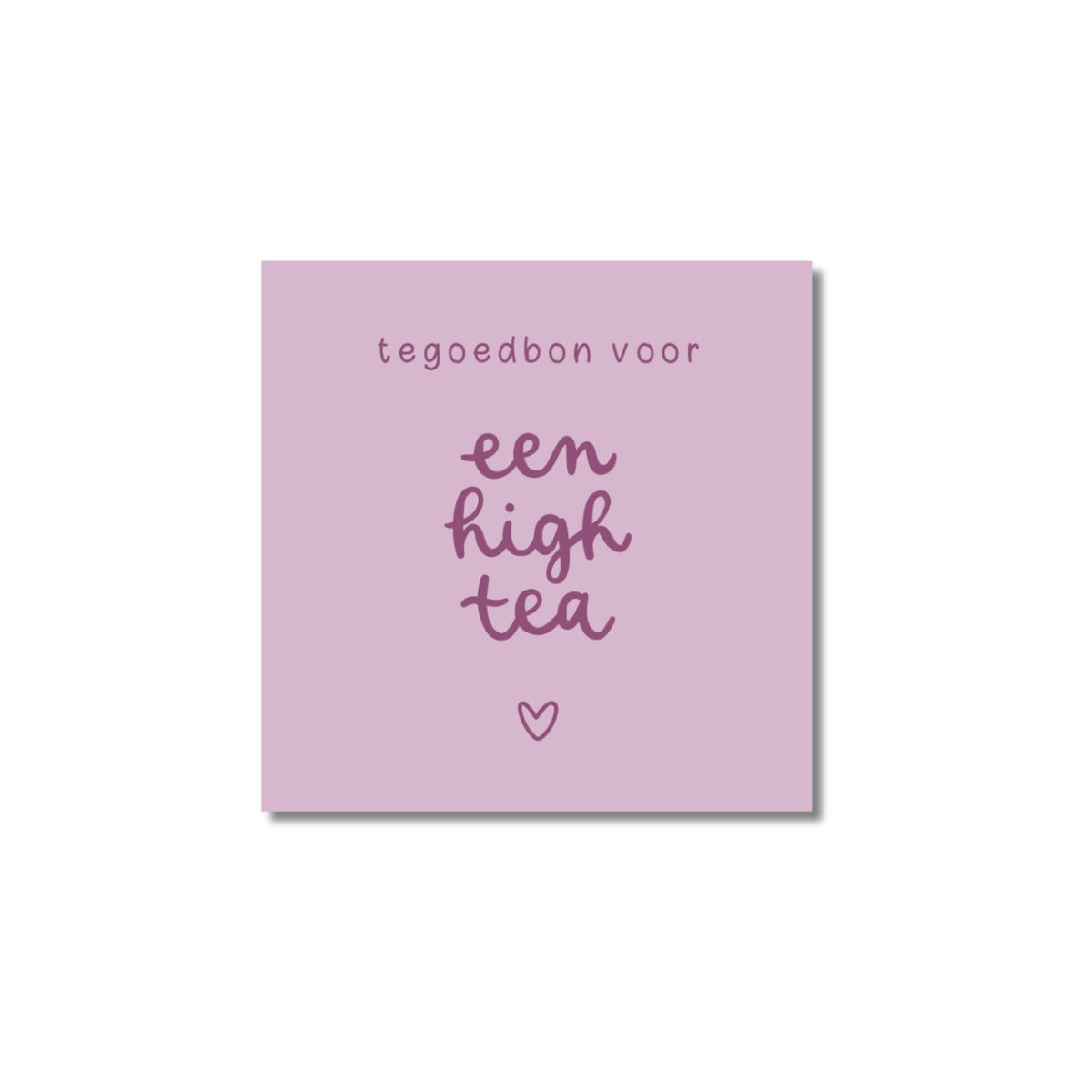 Tegoedbon | High tea