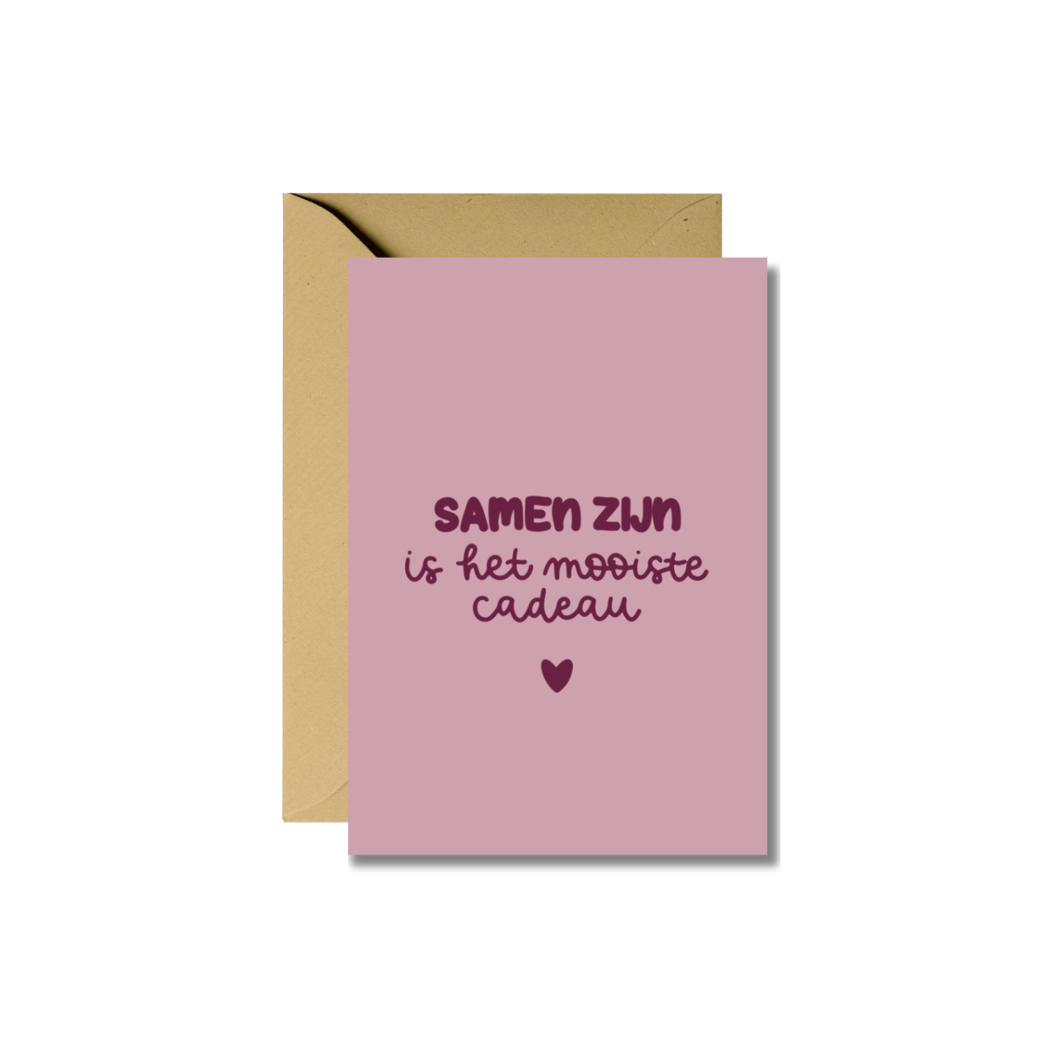 Wenskaart | Samen zijn is het mooiste cadeau