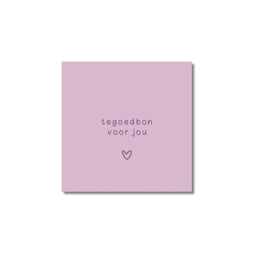 Tegoedbon | Hartje (blanco)