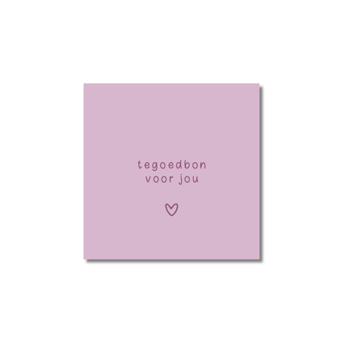 Tegoedbon | Hartje (blanco)