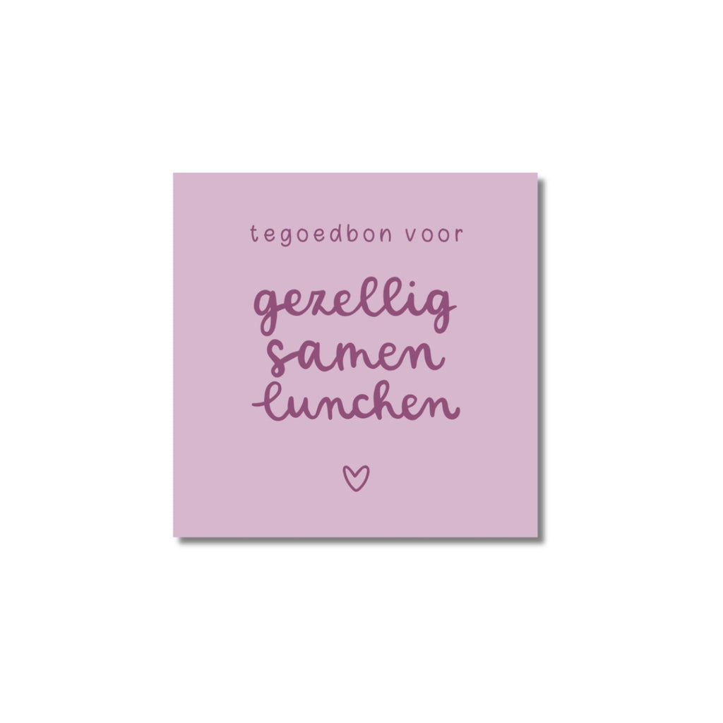 Tegoedbon | Samen lunchen
