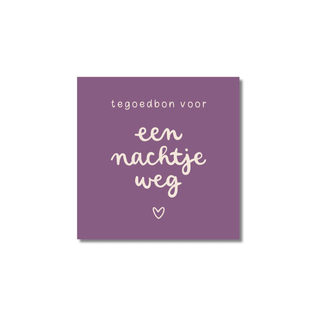 Tegoedbon | Een nachtje weg