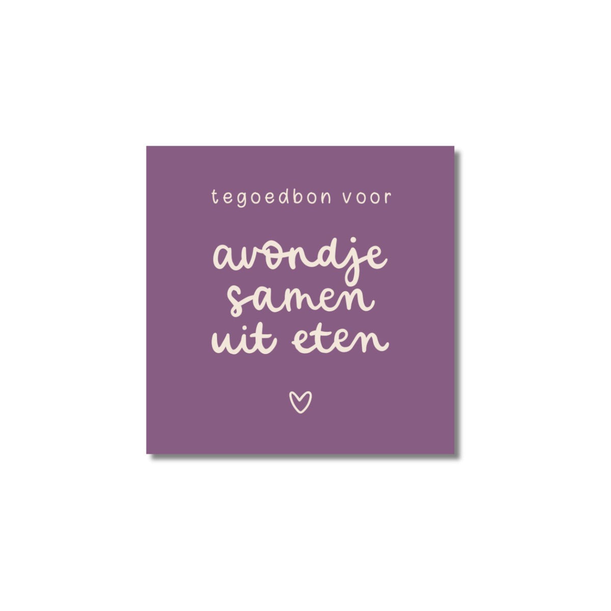 Tegoedbon | Samen uiteten
