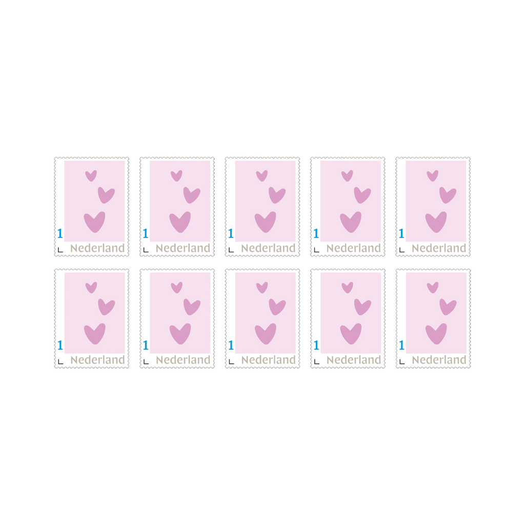 Postzegels | 3 hartjes (10 stuks)