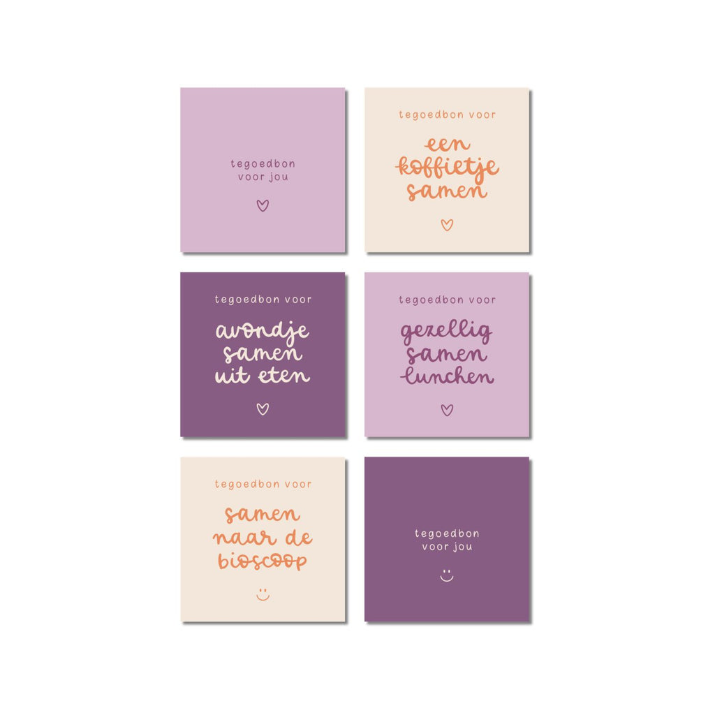 Tegoedbonnen set | Geef een moment cadeau