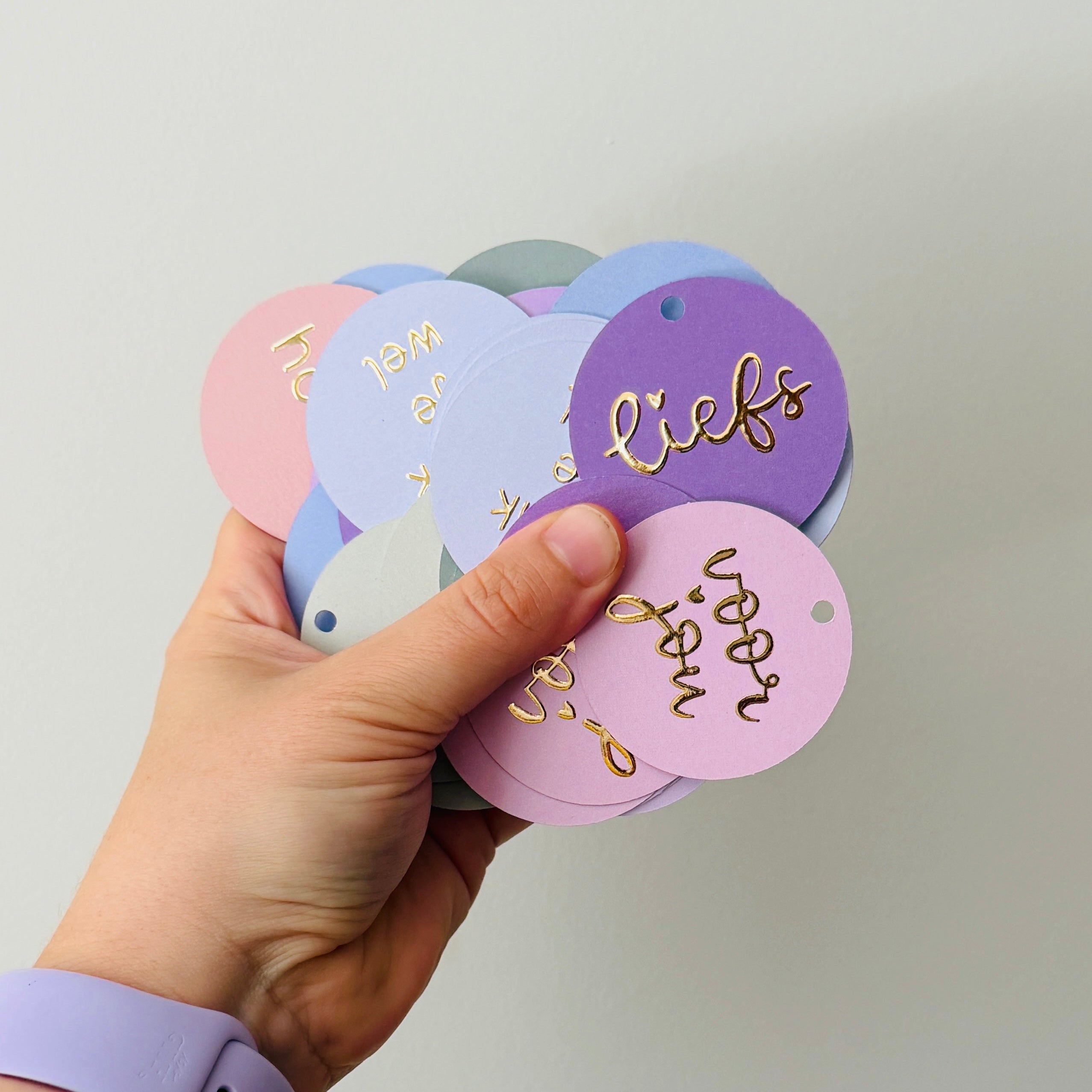Cadeaulabels met goudfolie | Voordeelset (40+ stuks)