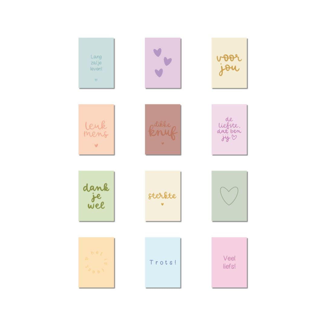Minikaarten set | Voor elk moment (12 stuks)