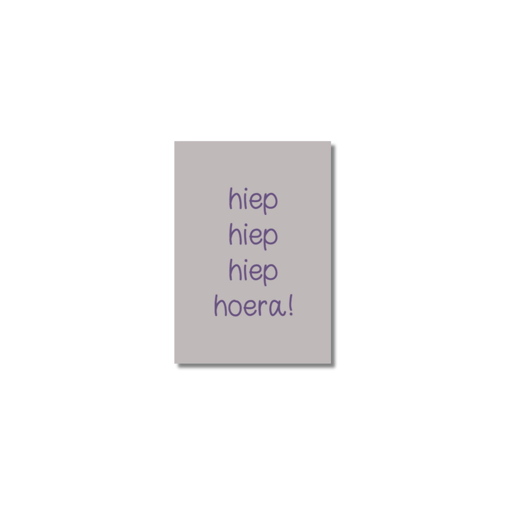 Minikaart | Hiep hiep hiep hoera