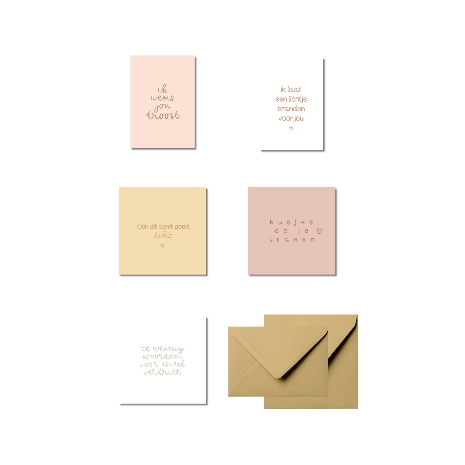 Wenskaarten set | Troost (5 stuks)